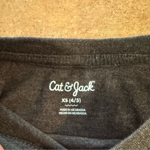 Cat & Jack Gray Short Sleeve Tee with Moon Phases - Picture 3 of 3